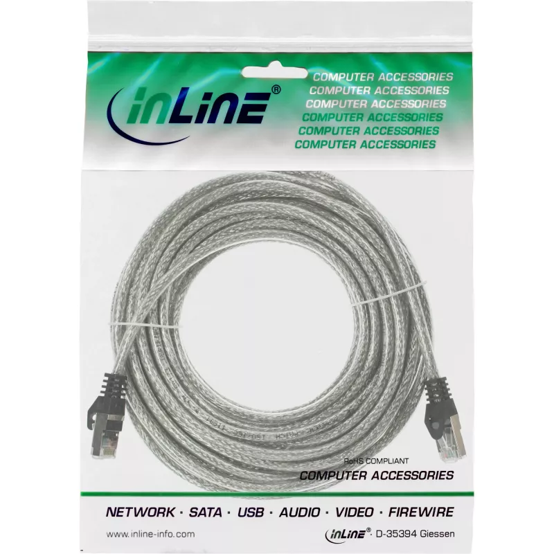 InLine καλώδιο patch SF/UTP Cat.5e διαφανές 25m