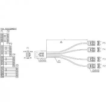 InLine καλώδιο SAS Mini SAS SFF8087 σε 4x SATA απευθείας OCR 1m
