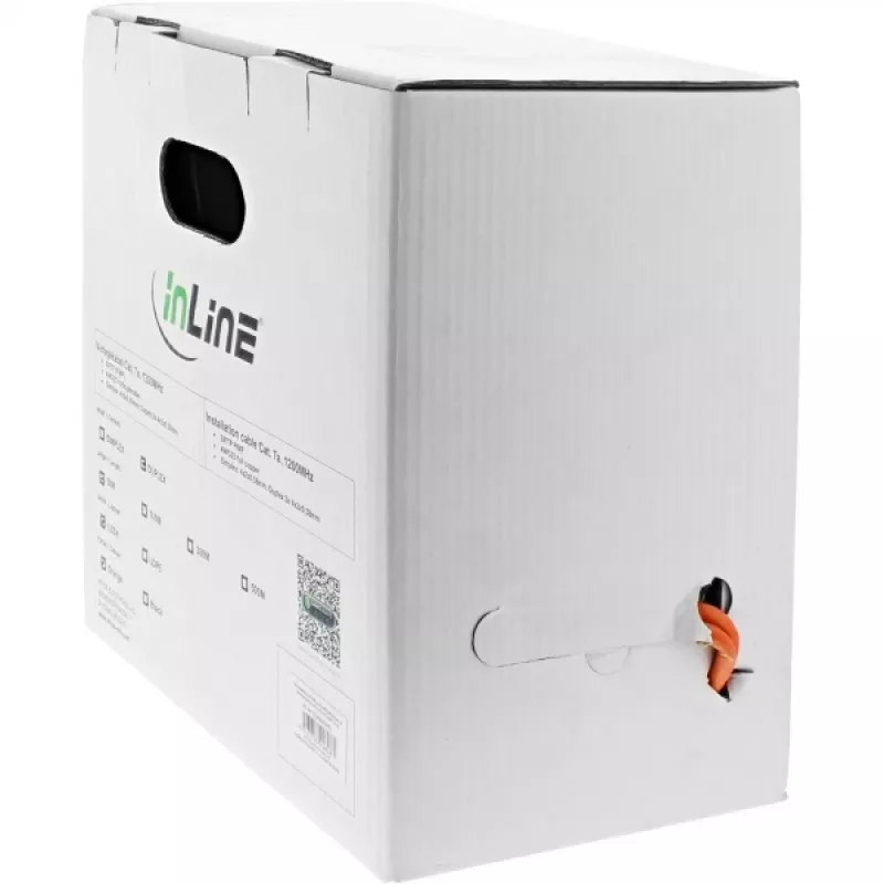 InLine καλώδιο εγκατάστασης duplex S/FTP PiMF Cat.7a AWG23 1200MHz, LSOH, 50m