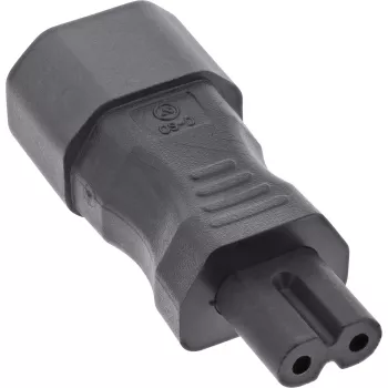 InLine προσαρμογέας τροφοδοσίας IEC 60320 C14 σε C7, 3-πολική είσοδος IEC σε 2-πολική