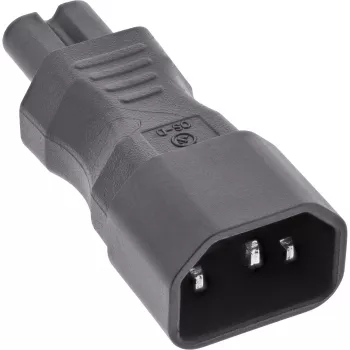 InLine προσαρμογέας τροφοδοσίας IEC 60320 C14 σε C7, 3-πολική είσοδος IEC σε 2-πολική