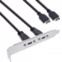 InLine μπροστινό πάνελ USB-C σε USB 3.2 Key-A εσωτερικό, 0,5 m