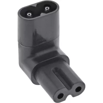 InLine τροφοδοτικός αντάπτορας IEC 60320 C8 / C7, γωνιακός προς τα πάνω/κάτω 2-πολικός