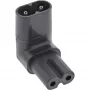 InLine τροφοδοτικός αντάπτορας IEC 60320 C8 / C7, γωνιακός προς τα πάνω/κάτω 2-πολικός
