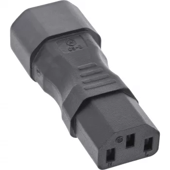 InLine τροφοδοτικός αντάπτορας IEC 60320 C14 σε C13, 3-πολικός, βύσμα συσκευής