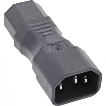 InLine τροφοδοτικός αντάπτορας IEC 60320 C14 σε C13, 3-πολικός, βύσμα συσκευής