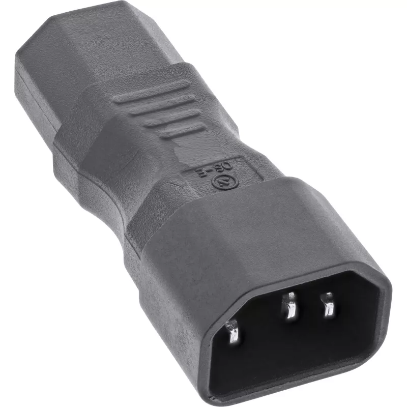 InLine τροφοδοτικός αντάπτορας IEC 60320 C14 σε C13, 3-πολικός, βύσμα συσκευής