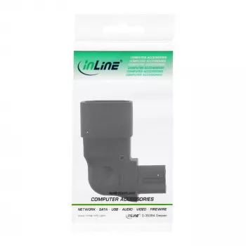 InLine αντάπτορας τροφοδοσίας IEC 60320 C14 / C7, γωνιακός αριστερά/δεξιά, 3-πολικός σε 2-πολικό