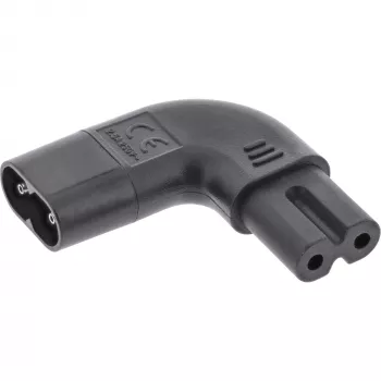 InLine τροφοδοτικός αντάπτορας IEC 60320 C8 / C7, γωνιακός αριστερά/δεξιά 2-πολικός