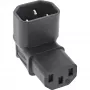 InLine τροφοδοτικός αντάπτορας IEC 60320 C14/C13, γωνιακός προς τα πάνω/κάτω, 3-πολικός. IEC συσκευή
