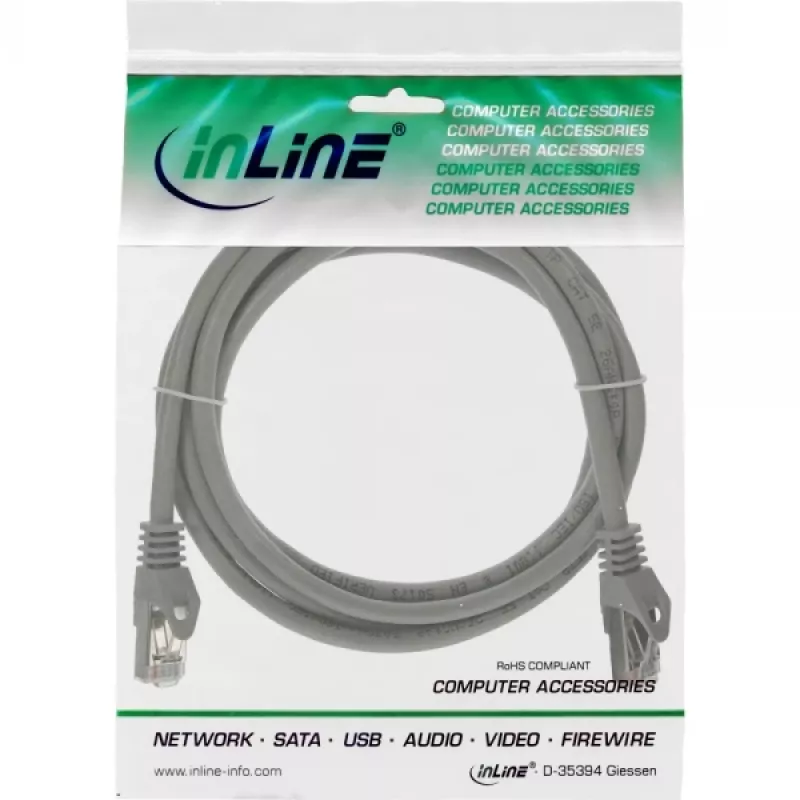 InLine καλώδιο δικτύου F/UTP Cat.5e γκρι 1,5m