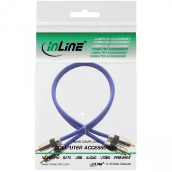 InLine Καλώδιο ήχου RCA Premium 2x RCA αρσενικό / αρσενικό επιχρυσωμένο 3m