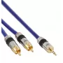 InLine Καλώδιο ήχου Premium 2x αρσενικό Cinch / αρσενικό 3,5 mm επιχρυσωμένο 10 m