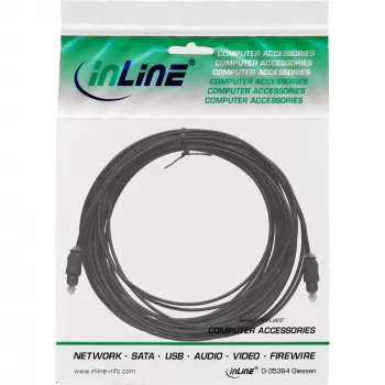 InLine Οπτικό καλώδιο ήχου Toslink αρσενικό/αρσενικό 3m, Toslink, αρσενικό, Toslink, αρσενικό, 3 m, μαύρο