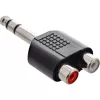 Προσαρμογέας ήχου αρσενικό 6,3 mm jack stereo / 2x υποδοχή Cinch InLine 99323
