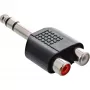 Προσαρμογέας ήχου αρσενικό 6,3 mm jack stereo / 2x υποδοχή Cinch InLine 99323