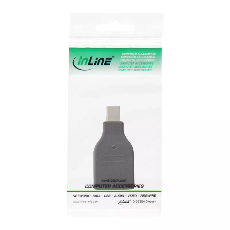 InLine Μετατροπέας DisplayPort, αρσενικό mini DisplayPort / υποδοχή HDMI, FullHD/60Hz