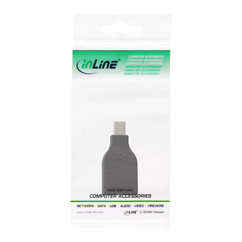 InLine Προσαρμογέας DisplayPort, αρσενικό Mini DisplayPort / υποδοχή DisplayPort, 4K/60Hz