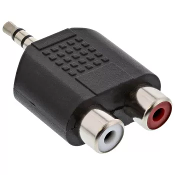 Προσαρμογέας ήχου αρσενικό 3,5 mm / 2x υποδοχή Cinch stereo InLine 99302