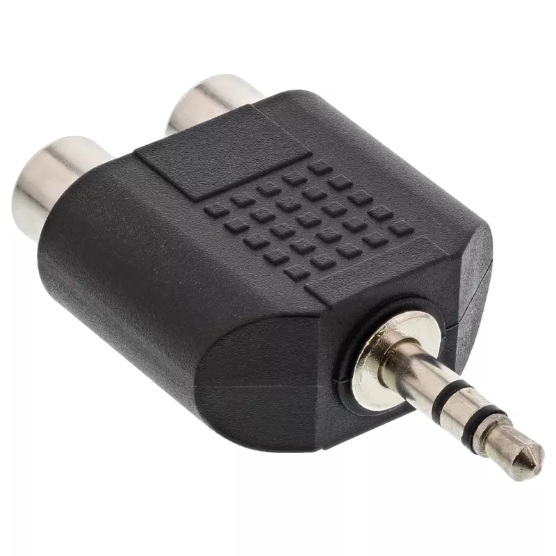 Προσαρμογέας ήχου αρσενικό 3,5 mm / 2x υποδοχή Cinch stereo InLine 99302