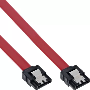 InLine Καλώδιο SATA για συνδέσεις 150 / 300 / 600 S-ATA με ασφαλίσεις, 0,3 m