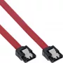 InLine Καλώδιο SATA για συνδέσεις 150 / 300 / 600 S-ATA με ασφαλίσεις, 0,3 m