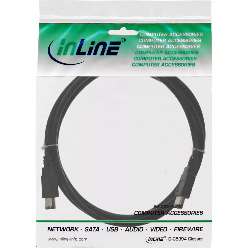 InLine Καλώδιο FireWire 400 1394 6 Pin αρσενικό/αρσενικό 3m