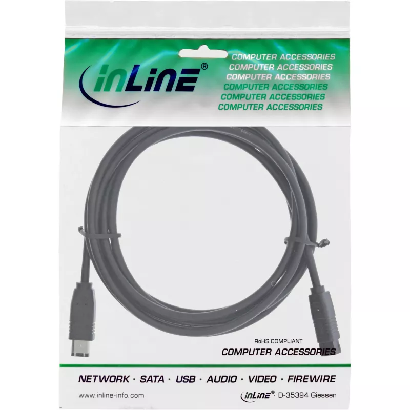 Καλώδιο FireWire 400 σε 800 InLine 36901 1m αρσενικό/αρσενικό μαύρο