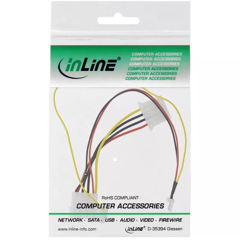InLine Καλώδιο προσαρμογέα ανεμιστήρα 12V / 7V με σήμα ταχύτητας InLine 33007T