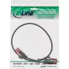 InLine Λεπτό καλώδιο Patch, U/UTP, Cat.6, μαύρο, 0,3m