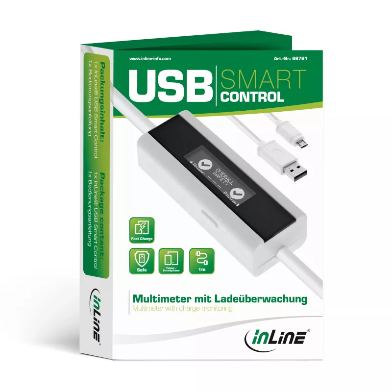 InLine USB Smart Control, πολύμετρο, παρακολούθηση φόρτισης