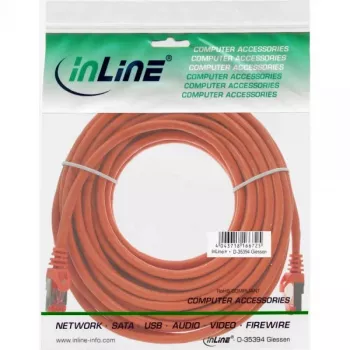 InLine Patch καλώδιο S/FTP PiMF Cat.6 250MHz PVC χαλκός πορτοκαλί 20m