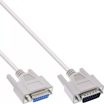 Καλώδιο επέκτασης Gameport DB15 αρσενικό/θηλυκό InLine 17749 10 m χυτό