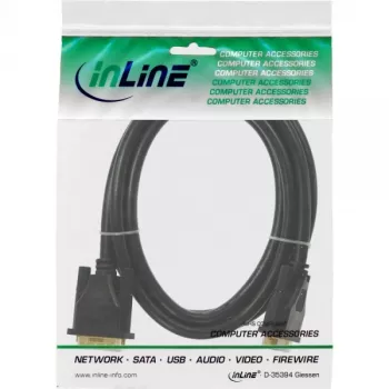 InLine Καλώδιο DVI-D, Premium, 24+1 αρσενικό/αρσενικό, Dual Link, επιχρυσωμένο, 3m