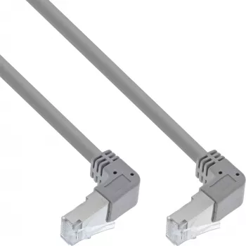 Καλώδιο δικτύου InLine® S-76602U-1.1 γωνιακό αρσενικό Cat.6 1,1 m γκρι