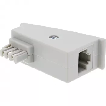 InLine Προσαρμογέας TAE-F DSL, TAE-F αρσενικό / RJ45 θηλυκό, 8P2C για Fritzbox, γκρι