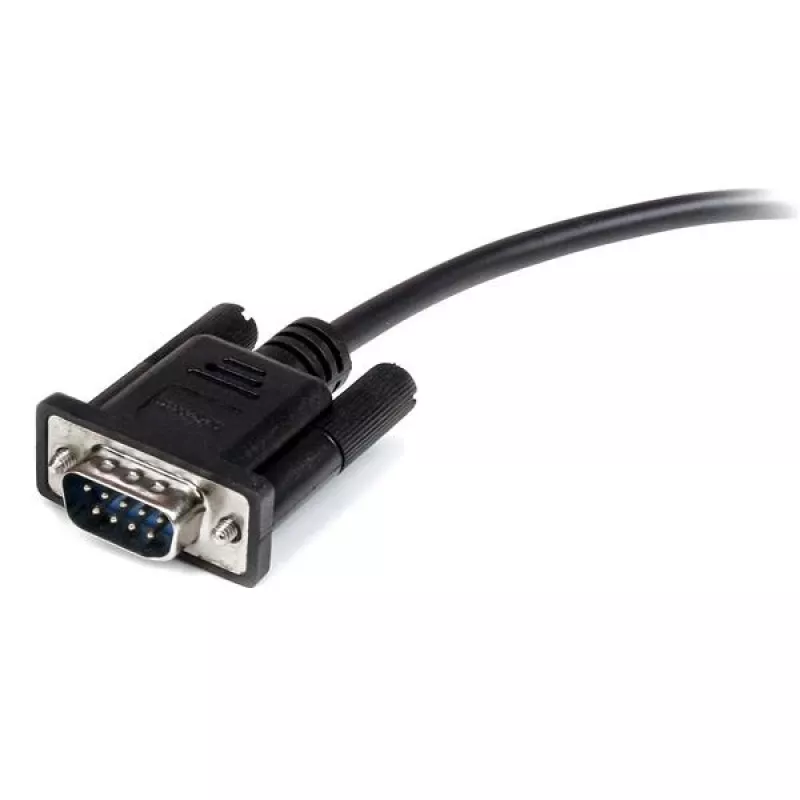 StarTech.com 0,5m Μαύρο καλώδιο επέκτασης σειριακό DB9 RS232 – αρσενικό/θηλυκό