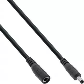InLine καλώδιο επέκτασης DC, βύσμα/υποδοχή DC 4,0x1,7mm, AWG 18, μαύρο 1m