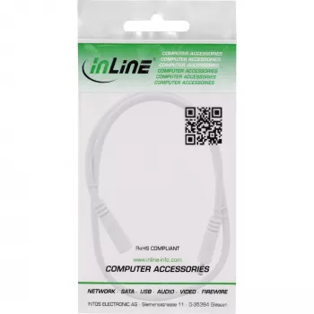 InLine καλώδιο επέκτασης DC, βύσμα/υποδοχή DC 3,5x1,35mm, AWG 18, λευκό 1m