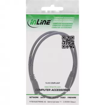 InLine καλώδιο επέκτασης DC, βύσμα/υποδοχή DC 5,5x2,5mm, AWG 18, μαύρο 2m