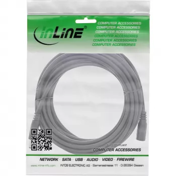 InLine καλώδιο επέκτασης DC, βύσμα/υποδοχή DC 5,5x2,5mm, AWG 18, μαύρο 5m