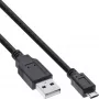InLine καλώδιο Micro-USB 2.0 USB Type-A αρσενικό / Micro-B αρσενικό, μαύρο, 1m