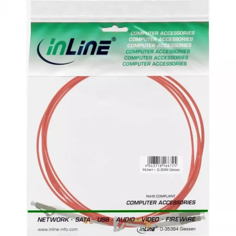 InLine Καλώδιο οπτικών ινών duplex LC/LC 50/125µm OM2 3m