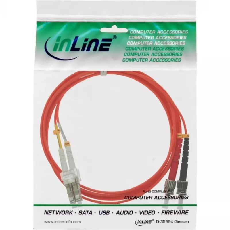 InLine Καλώδιο οπτικών ινών duplex LC/ST 50/125µm OM2 2m