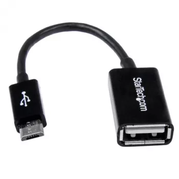 StarTech.com 5in προσαρμογέας Micro USB σε USB OTG Host M/F, 0,127 m, Micro-USB B, USB A, USB 2.0, 0,48 Gbit/s, μαύρο