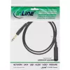InLine καλώδιο επέκτασης ακουστικών 6,3mm Stereo M/F, επιχρυσωμένο, μαύρο, 3m