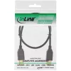 InLine καλώδιο USB 2.0, AM/AM, μαύρο, επιχρυσωμένες επαφές, 3m
