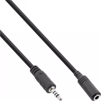 Καλώδιο προσαρμογέα ήχου 4-Pin βύσμα 2,5mm / υποδοχή 4-Pin 3,5mm 2m InLine 99308E