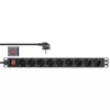 InLine Πολύπριζο 19 ιντσών, 9 θέσεων Schuko, με διακόπτη, 2m, μαύρο