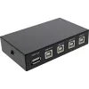 InLine Διακόπτης USB 2.0 χειροκίνητος συσκευή USB-A σε 4 υπολογιστές ενσύρματος